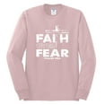 thumbnail image 2 of Wild Bobby, Faith Over Fear Psalm 118:6 White, Inspirational/Christian, Men Long Sleeve Shirt, Light Pink, X-Large, 2 of 3