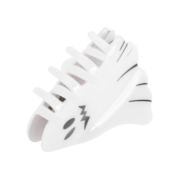 1 Pc  Pouting Expression Hair Clips Hairdo Clip for Women 2.56" Length White