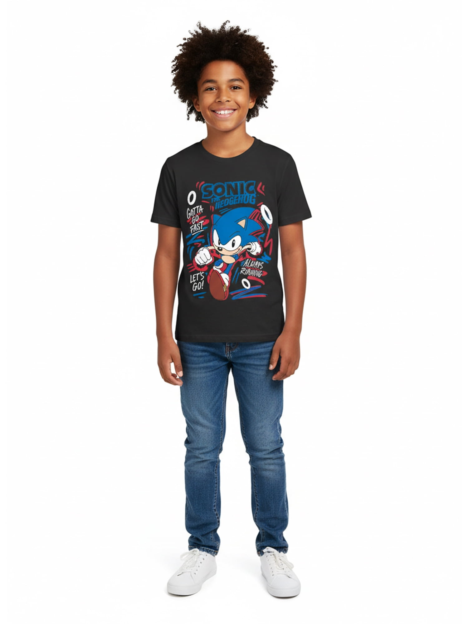 Sonic the Hedgehog, Boys' & Big Boys' Graphic T-Shirt, Cub Lines, Sizes 4-18