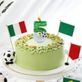 thumbnail image 6 of Partheme Soccer Number Candles 0-9 Glitter Green Football Birthday Candles,Sports Themed Cake Topper for Game Day Birthday Party Celebration.Soccer Mom Gift and Patriotic Sports Party Essential, F, 6 of 6