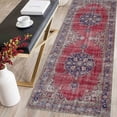 thumbnail image 4 of Red Rug, Navy Blue Rug, Ethnic Pattern Rug, Antique Decor Rug, Turkish Rug, Non Slip Rug, Accent Rug, Area Rug, Thin Rug, Home Decor Rug, 5.9'x9.2' - 180x280 cm, 4 of 8