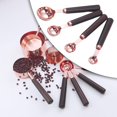 thumbnail image 4 of Juego de cucharas medidoras de acero inoxidable con mango de madera, medidor de cocina de metal 4 cucharas medidoras, 4 of 9