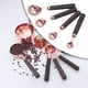 thumbnail image 4 of Cucharas medidoras de acero inoxidable con mango de madera, juego de medidas de cocina de metal 4 cucharas medidoras, 4 of 9