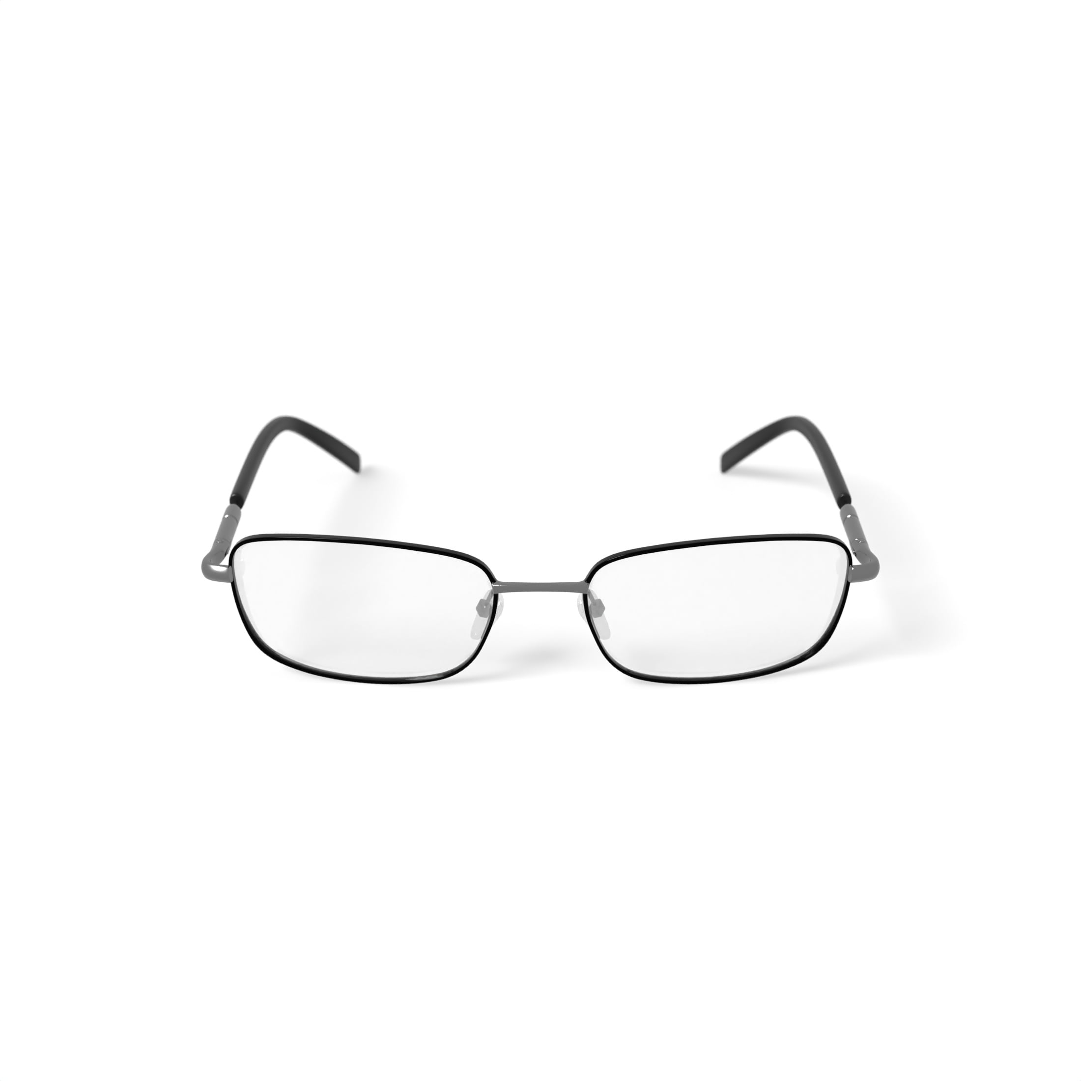 Walmart Men's Eyeglasses, MK09861, Silver, 56-18-140, with Case