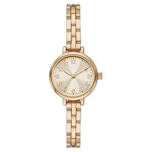 Time and Tru Women's Gold Tone Bracelet Watch Link Band
