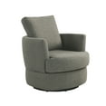 thumbnail image 3 of Studio Living Everest Modern Swivel Accent Chair, Grey Fabric, 3 of 10