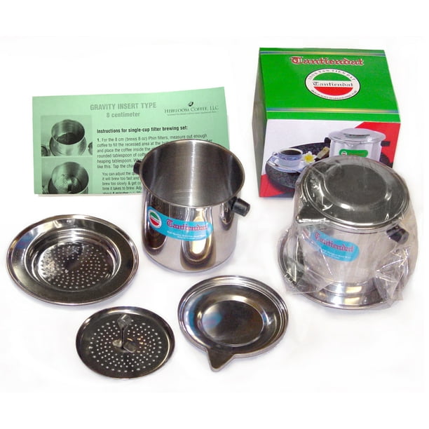 Traditional Vietnamese Coffee Brewer Phin 8 Ounce, 2pack, Gravity