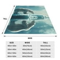 thumbnail image 3 of Bixox Fleece Blanket Polar Bear On Iceberg Pattern Super Soft Double-Sided Microfiber Flannel Blanket for Sofa, Bed, Couch,Suitable for All Seasons - 80"x60", 3 of 5