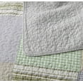 thumbnail image 4 of Chezmoi Collection 3-Piece Boho Chic Plaid Balanced Stripe Patchwork Cotton Quilt Reversible Lightweight Bedspread Set, King Size, 4 of 7