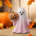 thumbnail image 4 of Pink Ghost Halloween Decor Indoor,Cute Resin Pumpkin Pink Ghost Decor Figurine,Halloween Miniature Figurine Party Centerpiece Unique Gift Idea (B), 4 of 6