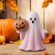 thumbnail image 4 of Adorno de calabaza fantasma para Halloween, regalo para festival, artesanía de resina., 4 of 6