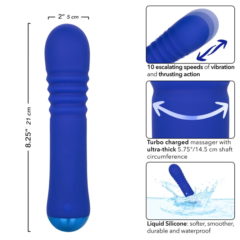 CalExotics Thicc Chubby Thrusting Tickler Rabbit Vibrator,Blue - Walmart.com