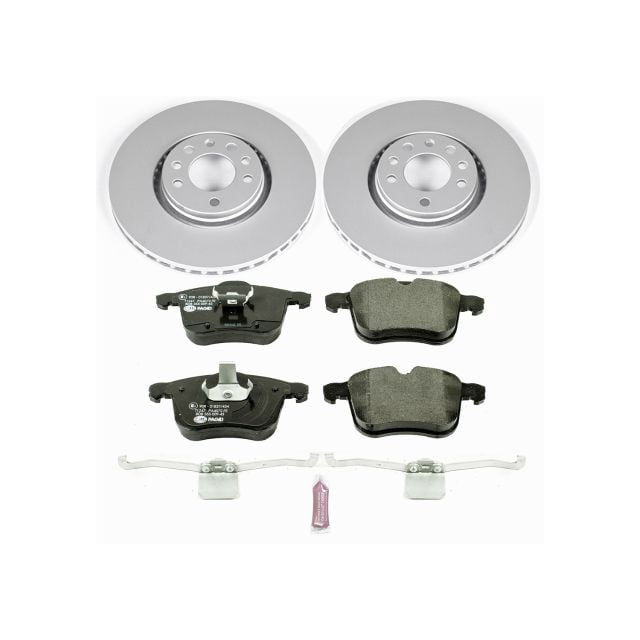 Power Stop Front Euro-Stop ECE-R90 Certified Brake Pad and Rotor Kit ESK5349