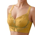 thumbnail image 5 of Ahuyic Womens Bra,Summer Plus Size Bra,Ladies Comfortable Breathable No Steel Lace Gathering Adjustment Lift Bra Womens Underwear,Yellow,S, 5 of 5