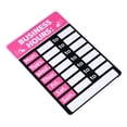 thumbnail image 1 of Unique Bargains Panneau d'Heure d'Affaires en PVC Autocollant d'Heure de Fonctionnement Rose, 1 of 5
