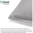 thumbnail image 6 of Delara Eucalyptus Tencel Lyocell Euro Pillow Shams 26"x26", Set of 2, Cooling, Silky Soft, Moisture-Wicking, Breathable, Dove, 6 of 7