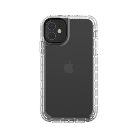 onn. rugged phone case with holster for iphone 11 / iphone xr - clear