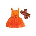 thumbnail image 4 of Michellecmm Baby Halloween Sets Square Neck Sleeveless Romper Striped Leg Warmer, 4 of 6