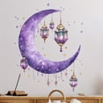 thumbnail image 6 of Jiibva Ramadan Wall Decor Stickers, Islamic Muslim Eid Mubarak Decorations, Lantern Moon Star Window Decal for Home Living Room Bedroom Wallpaper, 6 of 7