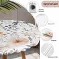 thumbnail image 5 of Watercolor Wildflowers Round Fitted Tablecloth with Elastic Edge, Waterproof Table Cloth Table Cover for 55"-60" Tables, Spring Pastoral Botanical Flowers Tablecloths for Dining Picnic Indoor Outdoor, 5 of 9