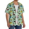 thumbnail image 2 of Wukai Green Cute Avocado Men's Casual Short-Sleeve Button Down Shirt,Cuban Shirts for Men,Mens Short Sleeve Dress Shirts-4X-Large, 2 of 5