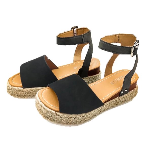 Women's Open Toe Buckle Ankle Strap Summer Casual Sandals Thick Sole Shoes Comfortable Beach Breathable Shoes