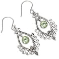 thumbnail image 3 of Prasiolite (Green Amethyst) - Brazil 925 Sterling Silver Earrings Jewelry DGE1084_E E-1075, 3 of 7