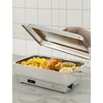 thumbnail image 4 of 2 Pack Electric Chafing Dish Buffet Set, 9QT Food Servers and Warmers, Stainless Steel Commercial Catering Food Warmers with Temperature Control Display for Weddings, Parties and Festivals, 4 of 7