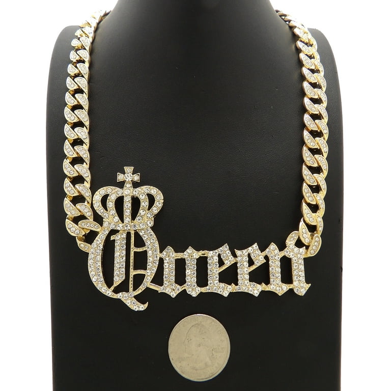 Iced Crown Queen Pendant 10mm/18