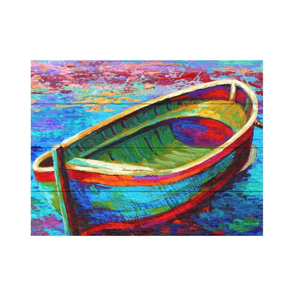 Marion Rose 'Boat 9' Wood Slat Art