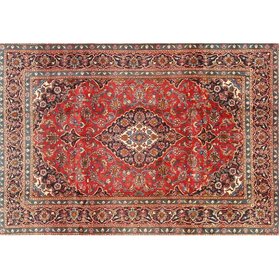 Ahgly Company Machine Washable Indoor Rectangle Traditional Camel Brown Area Rugs, 4' x 6'