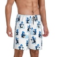thumbnail image 2 of Fotbe Penguin Winter Fun Pajama Shorts for Men, Men's Pajama Bottoms, Sleepwear,Short Pajama Pants-Large, 2 of 9