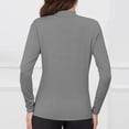 thumbnail image 4 of Vinsonshop Women Thermal Long Sleeve Shirts Mock Turtle Neck Fitted Tops Fleece Lined Winter Tops Base Layer Undershirt Gray XXL, 4 of 7