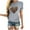 Grey, variant on Soki Women's Casual Tops Leopard Print Round Neck Short Sleeve T-Shirt