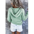 thumbnail image 4 of Womens Hoodies Sweater Button Collar Drawstring Hooded Pullover Sweatshirt Knit V Neck Casual Long Sleeve Fall Tops Shirts with Pockets, 4 of 4