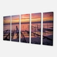 thumbnail image 2 of Quai de Pêche en Mer au Coucher du Soleil - Impression sur Toile, 2 of 3