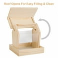 thumbnail image 4 of VNEKVA Wooden Hanging Bird Feeder for Outdoors - Weatherproof Automatic Wild Bird Feeder for Balconies, Villas & Garden Attraction, 4 of 8