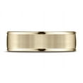thumbnail image 5 of Benchmark� 14k Gold 7mm Comfort-fit Satin Finish High Polished Round Edge Carved Design Wedding Band Ring, 5 of 9