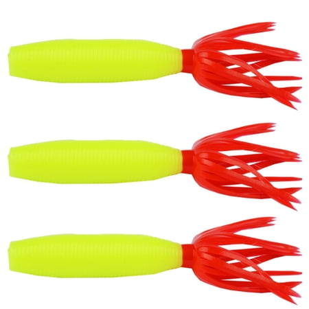 Misright 3Pieces Realistic Skirt Imitations Fishing Lures Set For Effective Angling