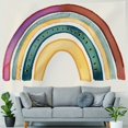 thumbnail image 4 of Fenyluxe  Boho Rainbow Tapestry, Vintage 70s 80s Abstract Muted Minimalist Tapestry Wall Hanging for Bedroom, Aesthetic Retro Beige Tapestries Poster Blanket College Dorm Home Decor&nbsp; 50x40inch, 4 of 6