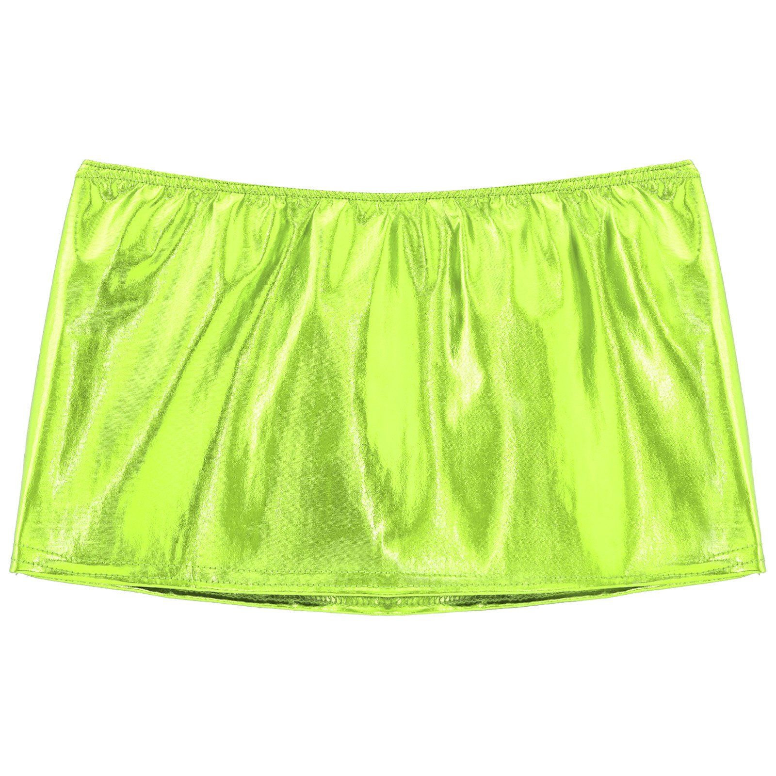 Women's PVC Leather Mini Skirt – Wet Look Metallic Green – Bodycon Clubwear Skirt 7 thumbnail image