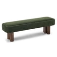 thumbnail image 6 of Christopher Knight Home 60" Upholstered Dining Bench, Fabric Seating with Wood Frame, Green, 6 of 9