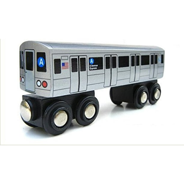 Munipals MP01 110A Wooden Subway Train New York City MTA NYC A 8th Avenue Express Walmart