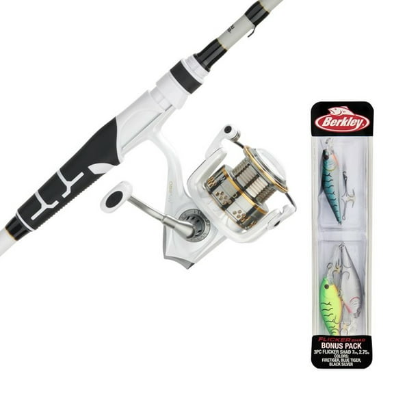 Abu Garcia Max Pro Spinning Rod and Reel Combo with Berkley Flicker Shad Bait Kit