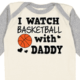 thumbnail image 4 of Inktastic I Watch Basketball with Daddy Boys Long Sleeve Baby Bodysuit, 4 of 5
