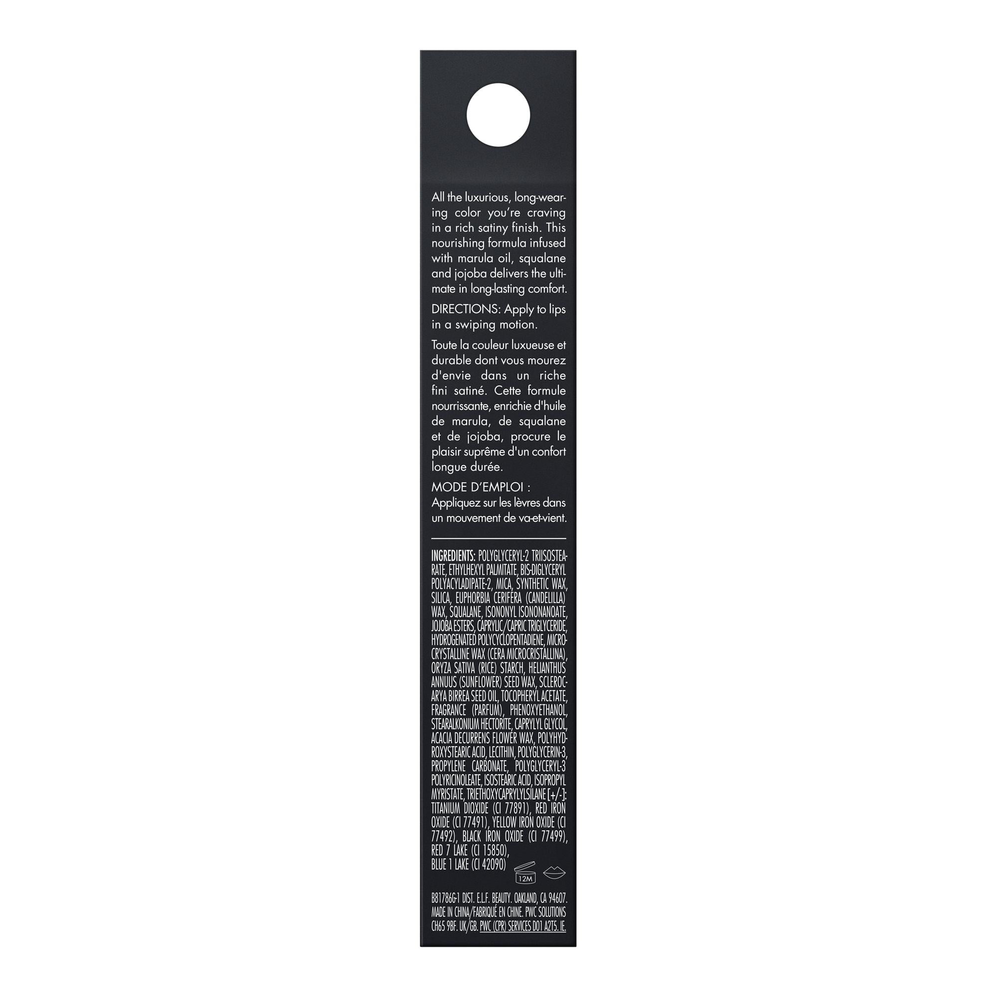 e.l.f. O Face Satin Lipstick, Drive, 0.13 oz