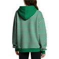 thumbnail image 5 of Fiaer Christmas Women's Hoodie Snowman Printed Stripe Oversized Hooded Sweatshirts Long Sleeve Baggy Fashion Tops with Pocket 2-Green XXXXL, 5 of 5