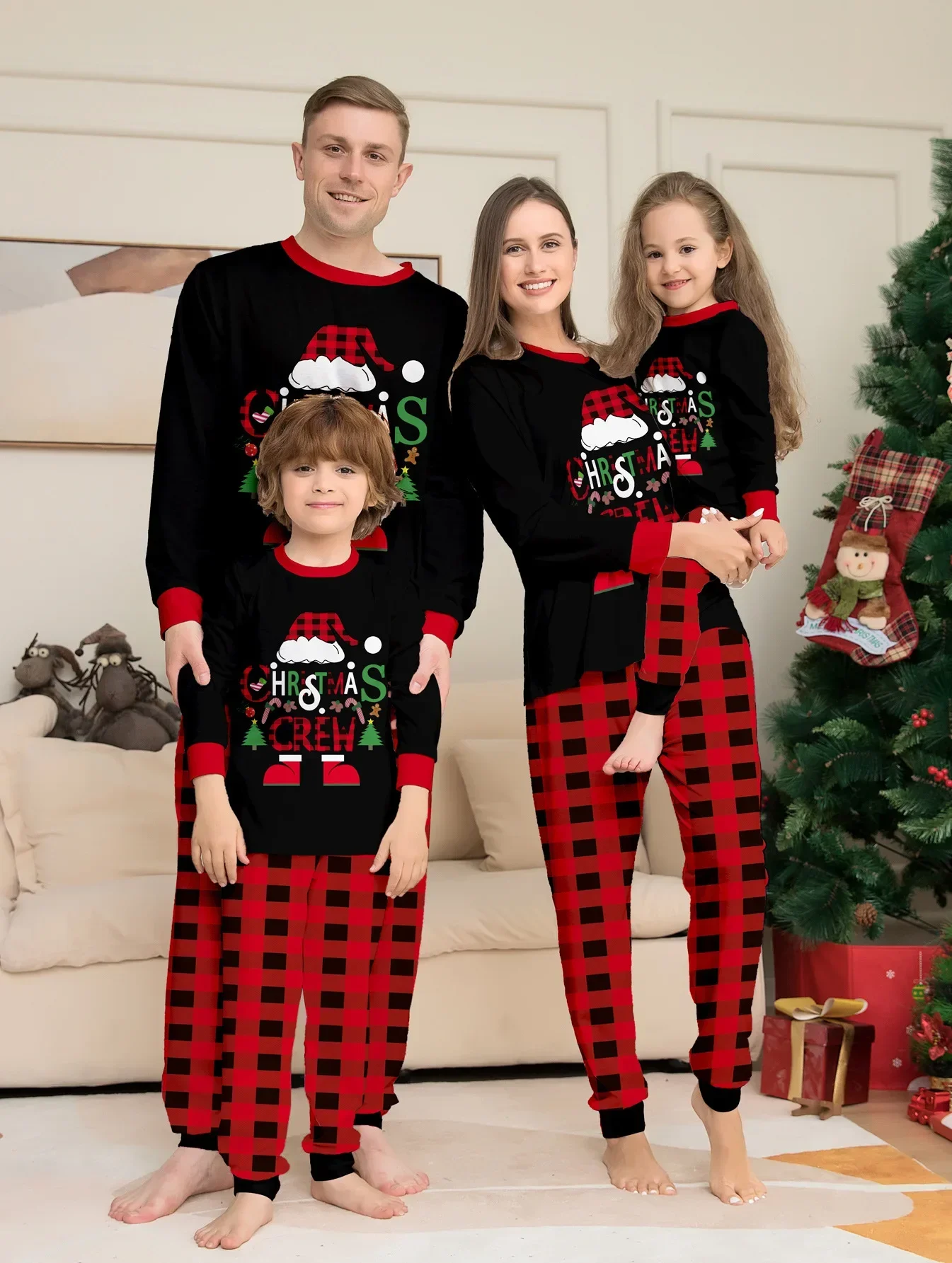 FSFA Ensembles De Pyjama Familial De Noël Mère Père Enfant Bébé Pour