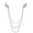 Silver, variant on Fashion Angel Wing Brooch Pin with Hanging Dangle Long Chain Tassel Rhinestone Feather Pins Dress Suit Shirt Tuxedo Wedding Party Corsage Clothes Accessories Brooches Dianty Jewelry for Women Men