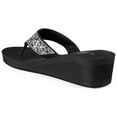 thumbnail image 5 of DREAM PAIRS Women's Wedge Flip Flops Summer Beach Comfortable Platform Rhinestone Thong Sandals, 5 of 6